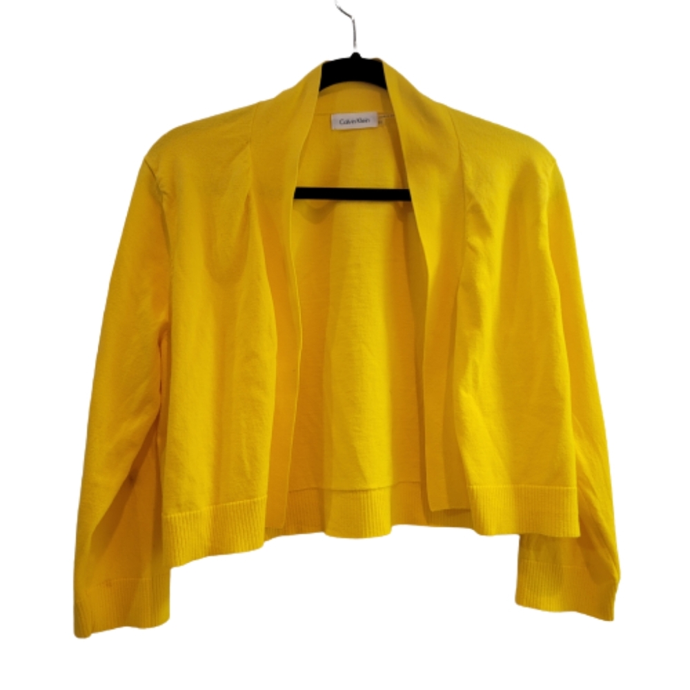 Calvin Klein Yellow  Long Sleeve Bolero Sweater XL